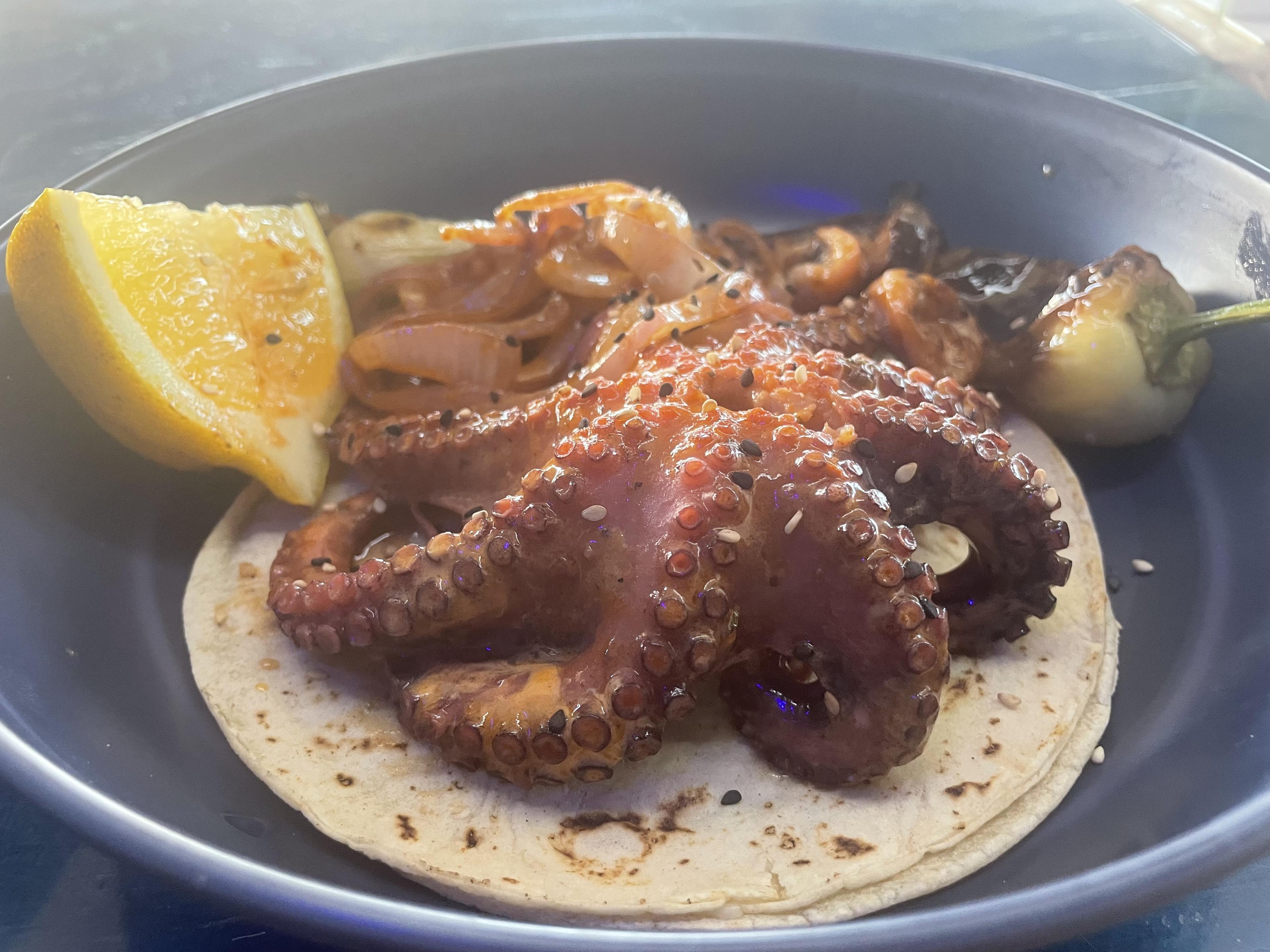 Pulpo zarandeado